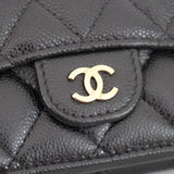 Chanel Tri-fold Wallet Black Caviar