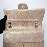 Chanel Double Flap Medium Iridescent Python GHW