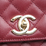 HOLD | Chanel Coco Handle Medium Burgundy GHW - (MICROCHIP)
