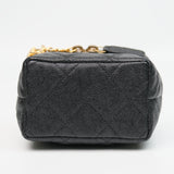 Chanel Black Micro Caviar Vanity Case with Chain - s31