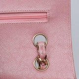 Chanel Double Flap Medium Iridescent Pink GHW - s27