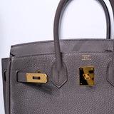 Hermes Birkin 30 Etain GHW - A