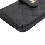 Chanel Medium Zippy Wallet Caviar Black
