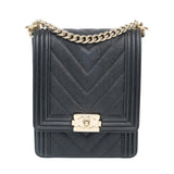 Chanel North South Le boy Black Caviar - s30