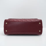 HOLD | Chanel Coco Handle Medium Burgundy GHW - (MICROCHIP)