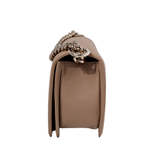 Chanel Chevron Le Boy Old Medium Dark Beige GHW