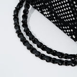 Chanel Strass Swarovski Crystal Black Tweed Medium Classic Flap