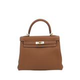 Hermes Kelly 25 Togo Gold GHW - U