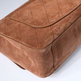 Chanel Maxi Flap 32CM Suede Camel GHW