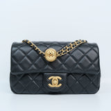 Chanel Mini Rec Pearl Crush Black GHW - (BRANDNEW)