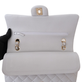 Chanel Double Flap Medium Dove Gray GHW - (MICROCHIP)
