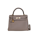 Hermes Kelly 28 Tourterelle GHW