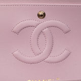 Chanel Double Flap Medium Pink GHW - s31