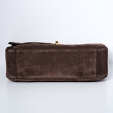 HOLD | Chanel Maxi Flap Suede Choco Brown GHW - (MICROCHIP)