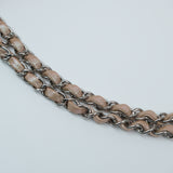 Chanel Double Flap Medium Chevron Iridescent Beige SHW - s24