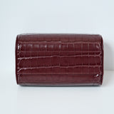 Chanel Bowling Bag Croc Burgundy