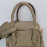 Hermes Mini Lindy Beige Marfa Ghw - W