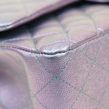 Chanel Double Flap Medium Iridescent Purple - (MICROCHIP)