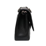 Chanel Double Flap Jumbo Black SHW - s19