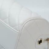 Chanel Mini Bowling Bag White GHW - (BRANDNEW)