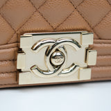 Chanel Le Boy Old Medium Caramel GHW - (MICROCHIP)