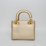 Dior Mini Lady D Phython Gold