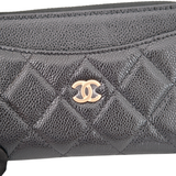 Chanel Zippy Wallet Black Caviar GHW