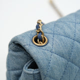Chanel Mini Square Denim Blue Pearl Crush - (MICROCHIP)