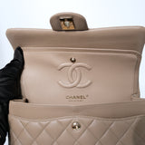 Chanel Double Flap Small Dark Beige GHW - (MICROCHIP)
