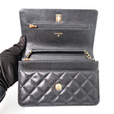 Chanel Classic WOC Black Caviar GHW - (MICROCHIP)