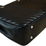 Chanel Chevron Timeless Tote Caviar SHW -s22