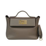 Hermes Mini 2424 Etoupe GHW - B