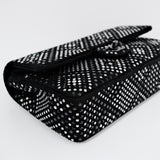 Chanel Strass Swarovski Crystal Black Tweed Medium Classic Flap