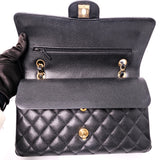 Chanel Double Flap Medium Black GHW - s27