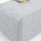 Chanel Vanity Caviar Light Gray Sweetheart Crush