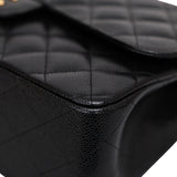 Chanel Double Flap Jumbo Black GHW -s24