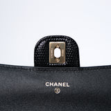 Chanel Lizard Embossed Clutch with Chain