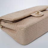 Chanel Double Flap Medium Iridescent Python GHW
