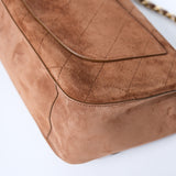 Chanel Maxi Flap 32CM Suede Camel GHW