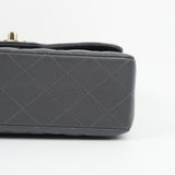 HOLD | Chanel Double Flap Small Dark Gray - (MICROCHIP)