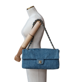 Chanel Maxi Flap Denim Blue GHW