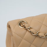 Chanel Mini Rectangle Beige Claire Lambskin - (MICROCHIP)