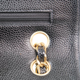 Chanel Double Flap Medium Black Caviar GHW -s9