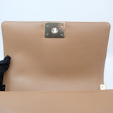 Chanel Chevron Le Boy Dark Beige LGHW - (MICROCHIP)