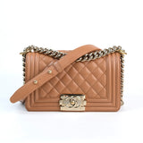 Chanel Le Boy Caramel Small - (MICROCHIP)