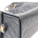 Chanel 25 Medium Black Caviar GHW - (MICROCHIP)