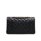 Chanel Double Flap Medium Black Caviar GHW - (MICROCHIP)