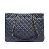 Chanel Timesless Tote Navy Blue GHW - s21