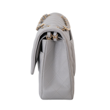 Chanel Double Flap Medium Dove Gray GHW - (MICROCHIP)