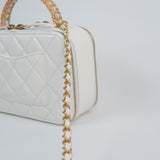 Chanel Matelasse White Multicolor Top Handle Pick Me Up